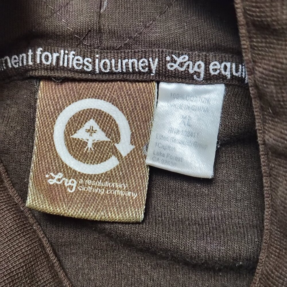LRG Hoodie Men XL Brown Felt Tree Logo Pullover 100% Cotton Hiking Outdoors - Picture 4 of 10